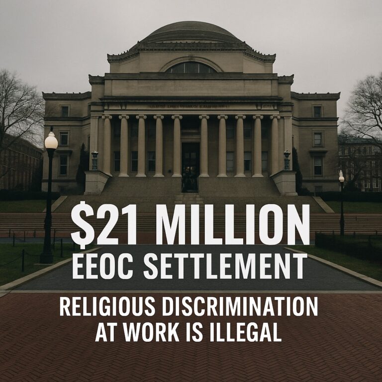 21 Mllion EEOC Settlement Colombia University