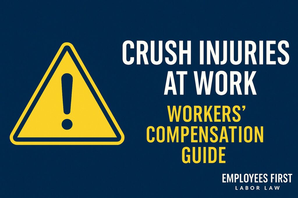 Crush Injuries at Work Workers Compensation Employees First Labor Law