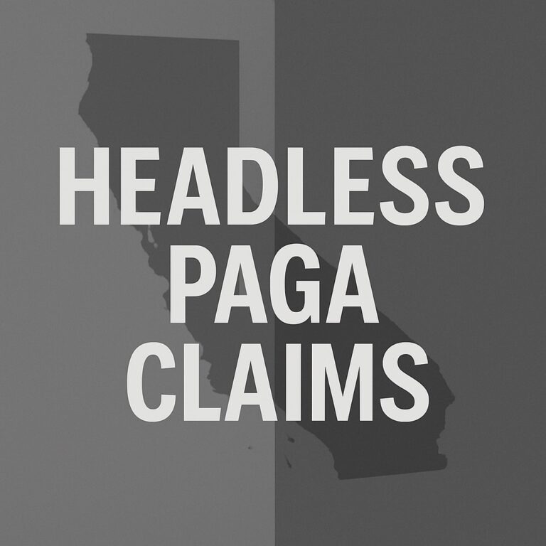 Headless PAGA Claims