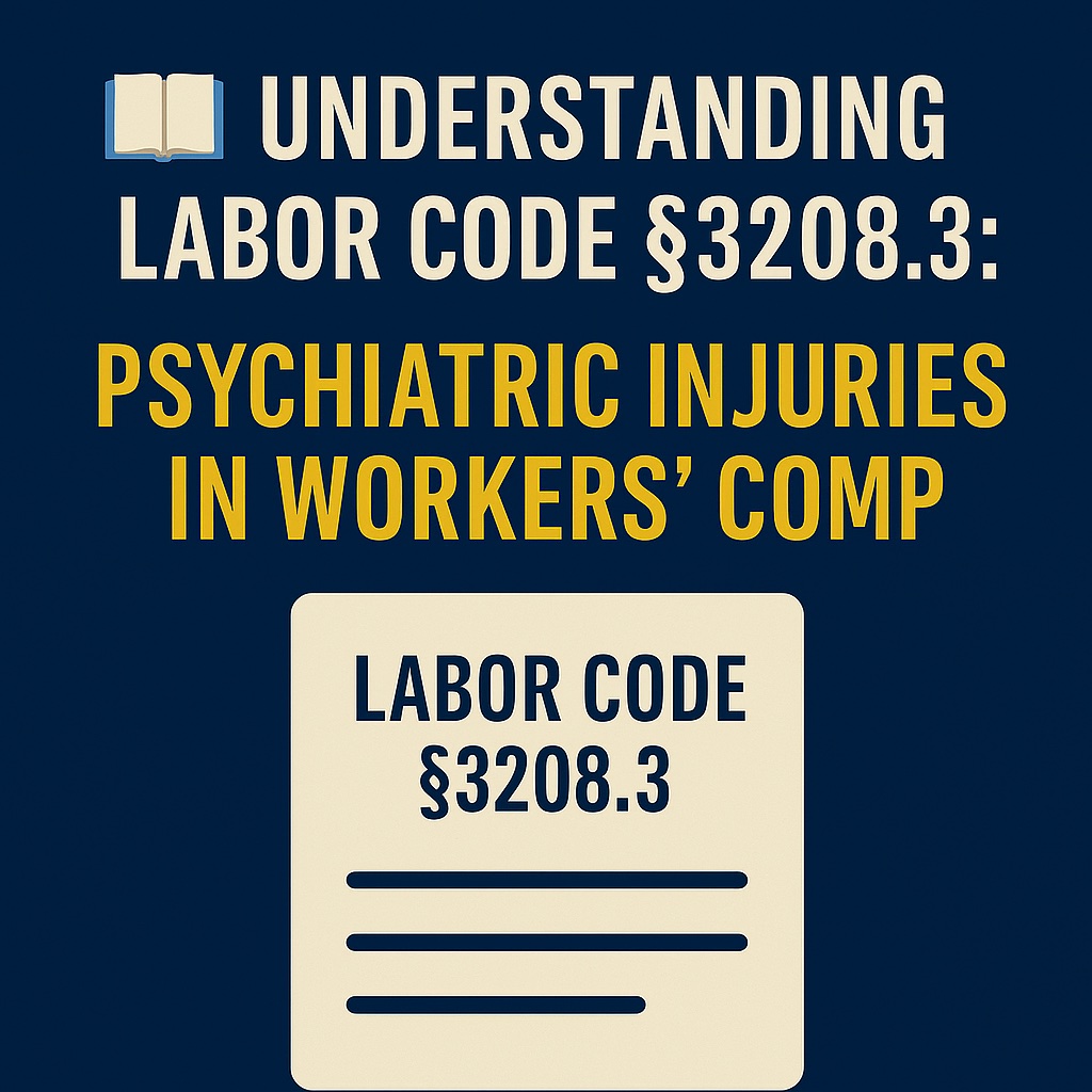 Labor Code 3208.3 Workers Compensation