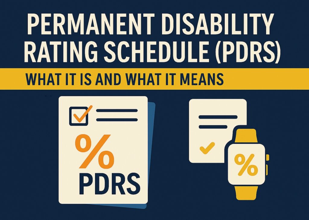 Permanent Disability Rating Schedule PDRS Workers Compensation