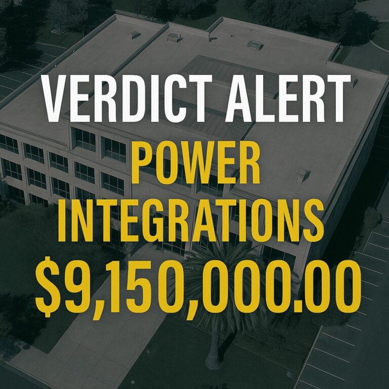 Power Integrations Verdict $9,150,000
