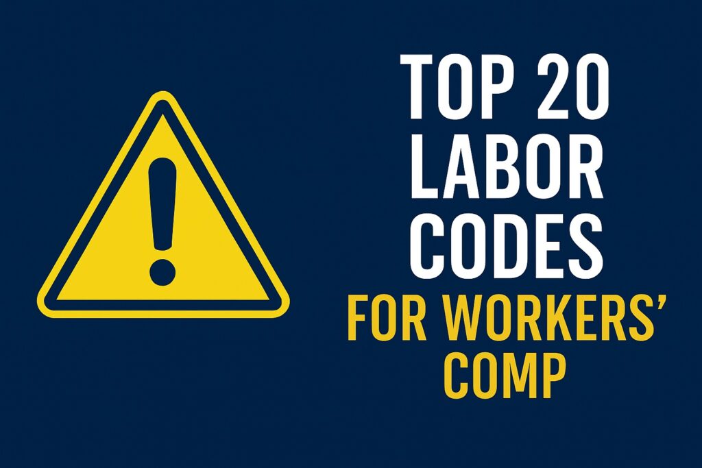 Top 20 Labor Codes for Workers Compensation