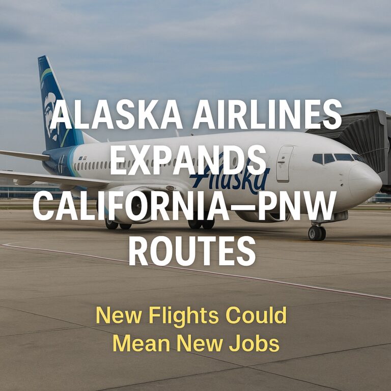 Alaska Airlines Expands with New California–Pacific Northwest Routes: What It Means for Jobs