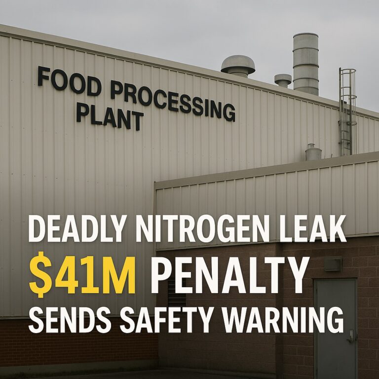 Employer Pleads Guilty in Deadly Nitrogen Leak: $41 Million Owed