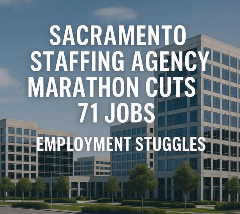 Sacramento Staffing Agency Marathon Cuts 71 Jobs Amid Regional Employment Struggles