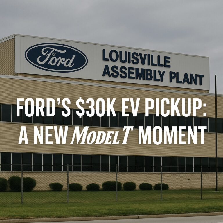 Ford’s $30K EV Pickup: The “New Model T” That Could Reshape American Auto Jobs and Manufacturing