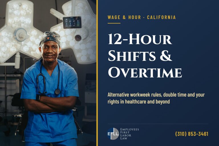 12-hour shifts, overtime and alternative workweek schedules in California