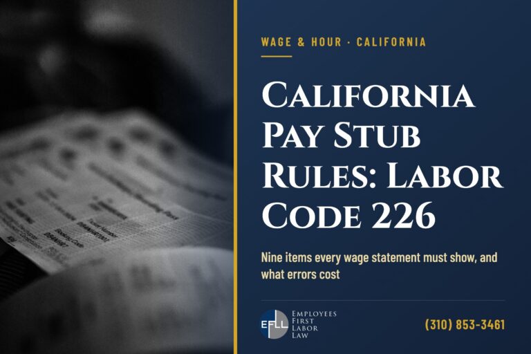 California pay stub requirements under Labor Code 226