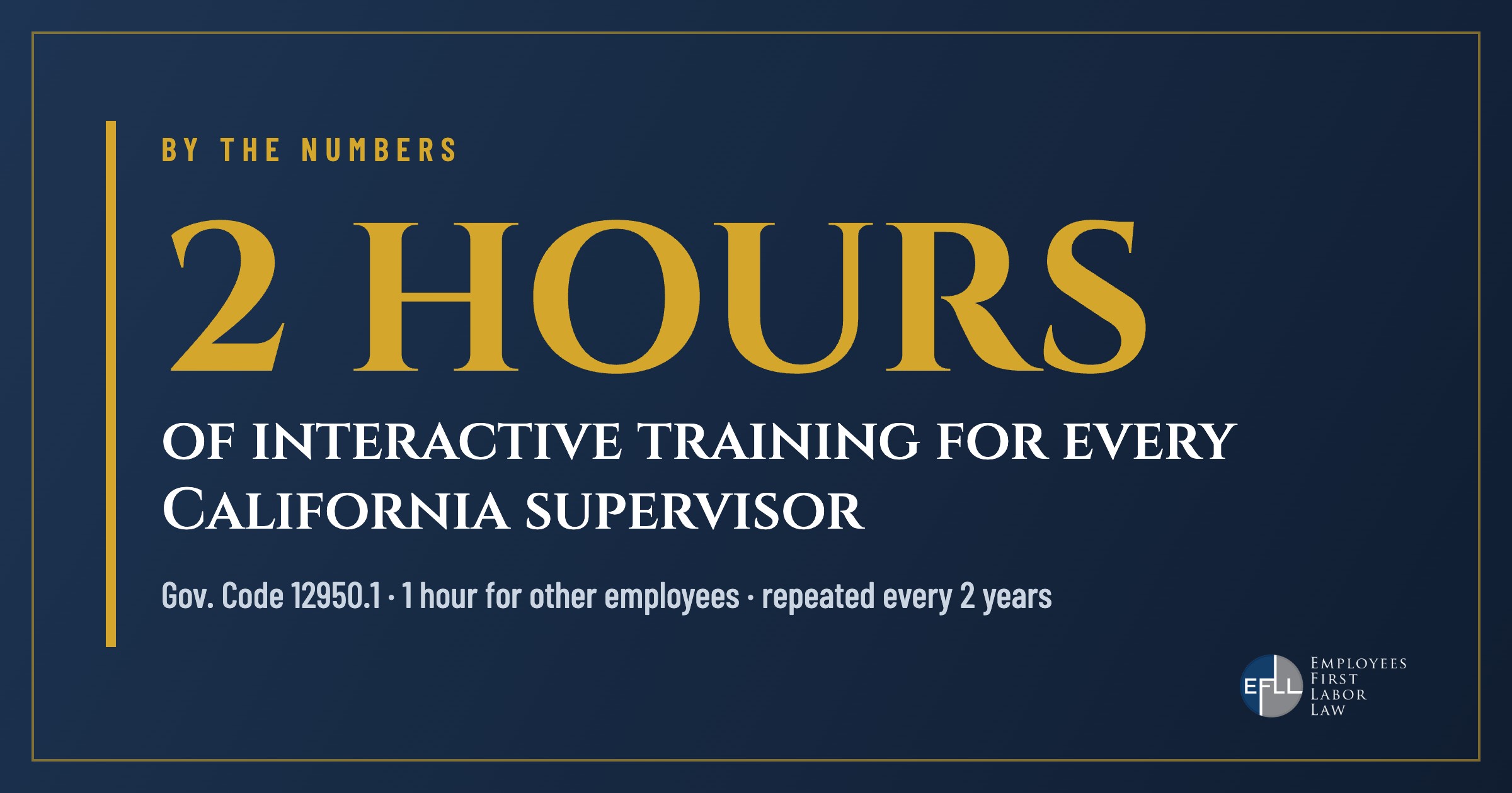 Two hours of sexual harassment prevention training for California supervisors
