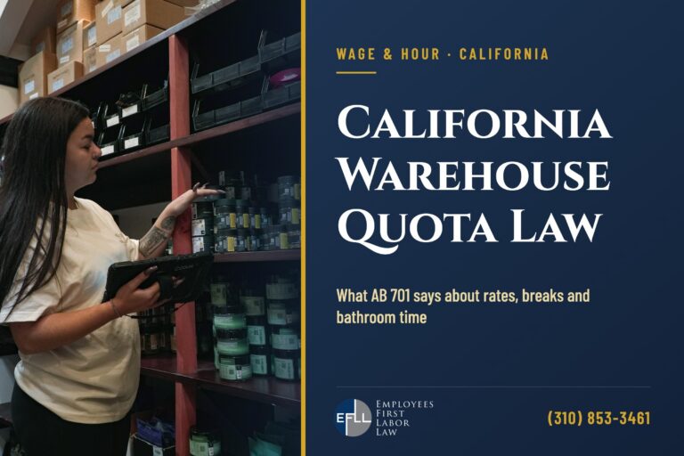 California warehouse quota law AB 701 worker rights
