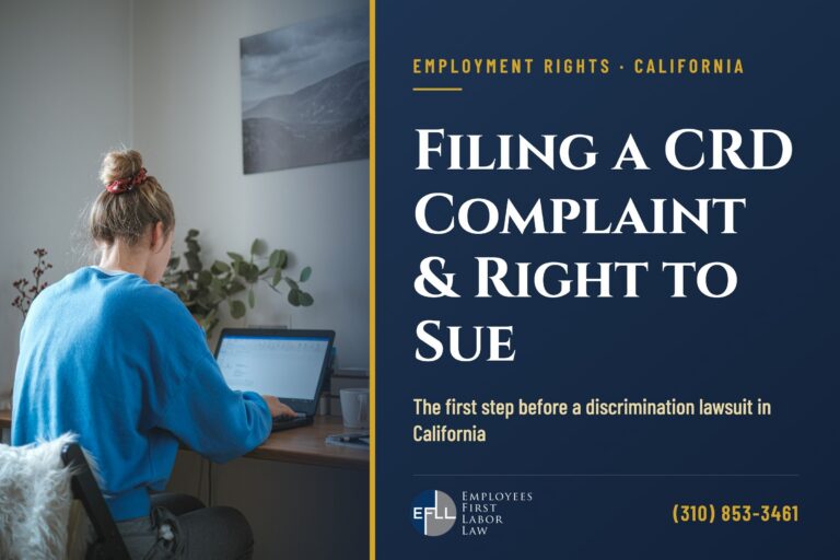 How to file a CRD complaint and get a right-to-sue notice in California
