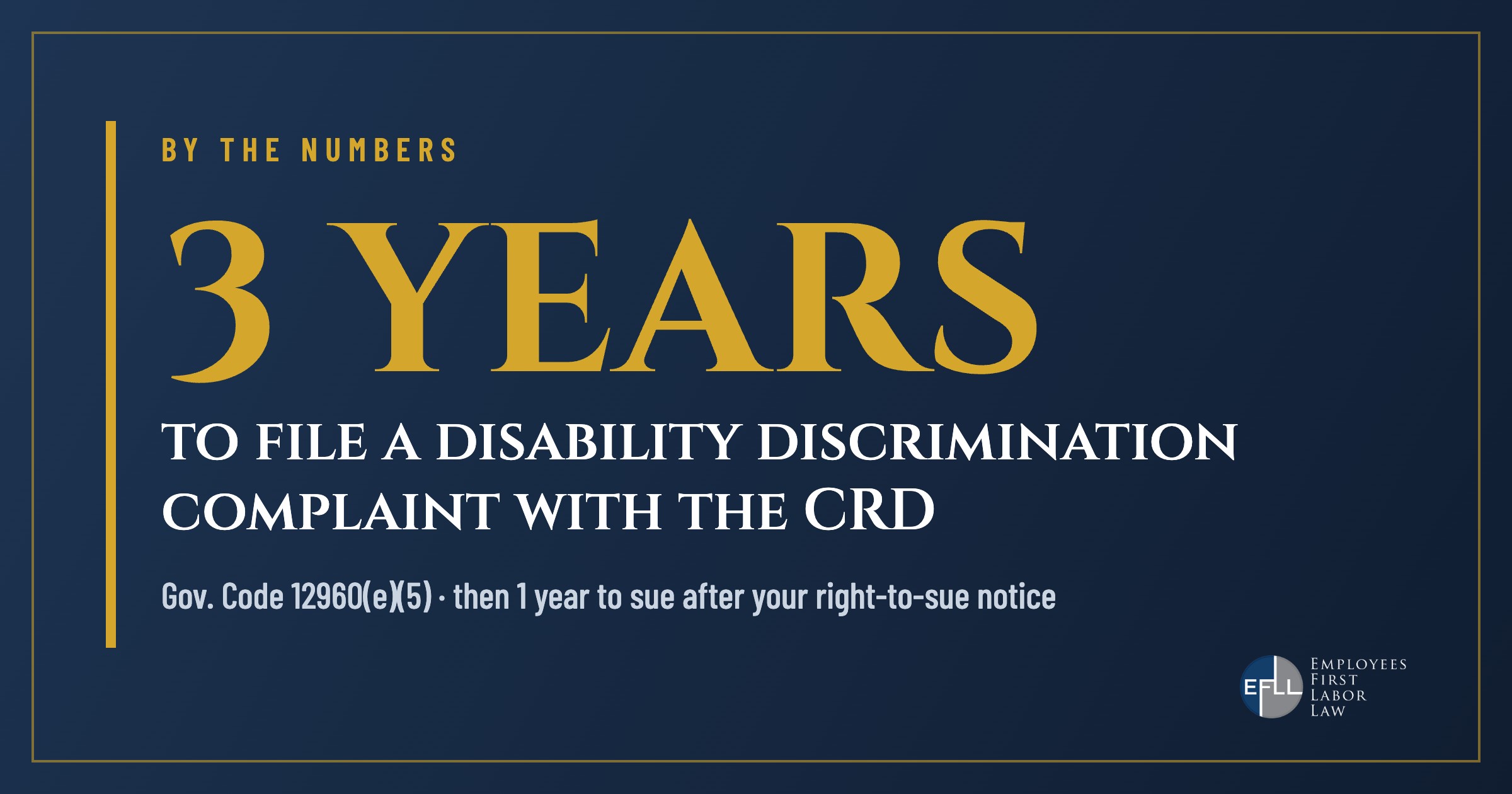 3 years to file a disability discrimination complaint with the California Civil Rights Department
