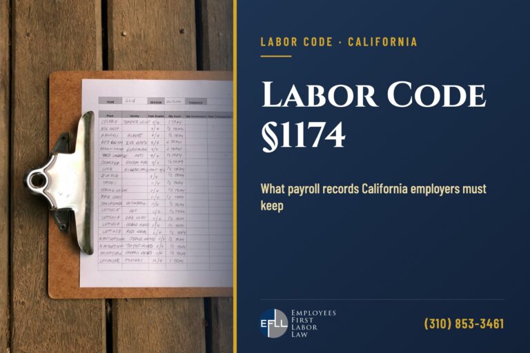 Labor Code §1174 employer payroll recordkeeping in California