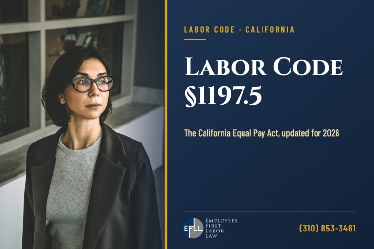 Labor Code §1197.5 California Equal Pay Act
