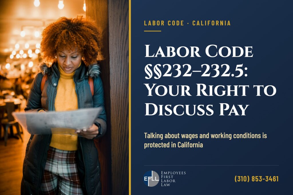 Worker reading a document at work, illustrating the right to discuss pay under California Labor Code 232