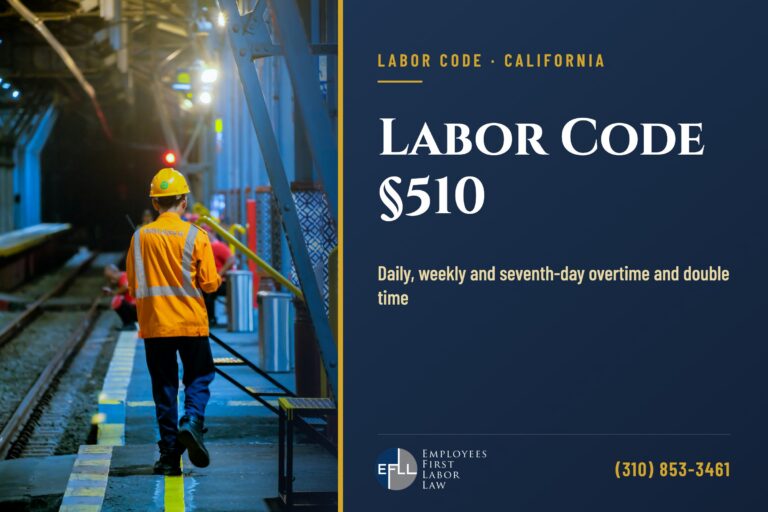 Labor Code 510 daily and weekly overtime pay in California