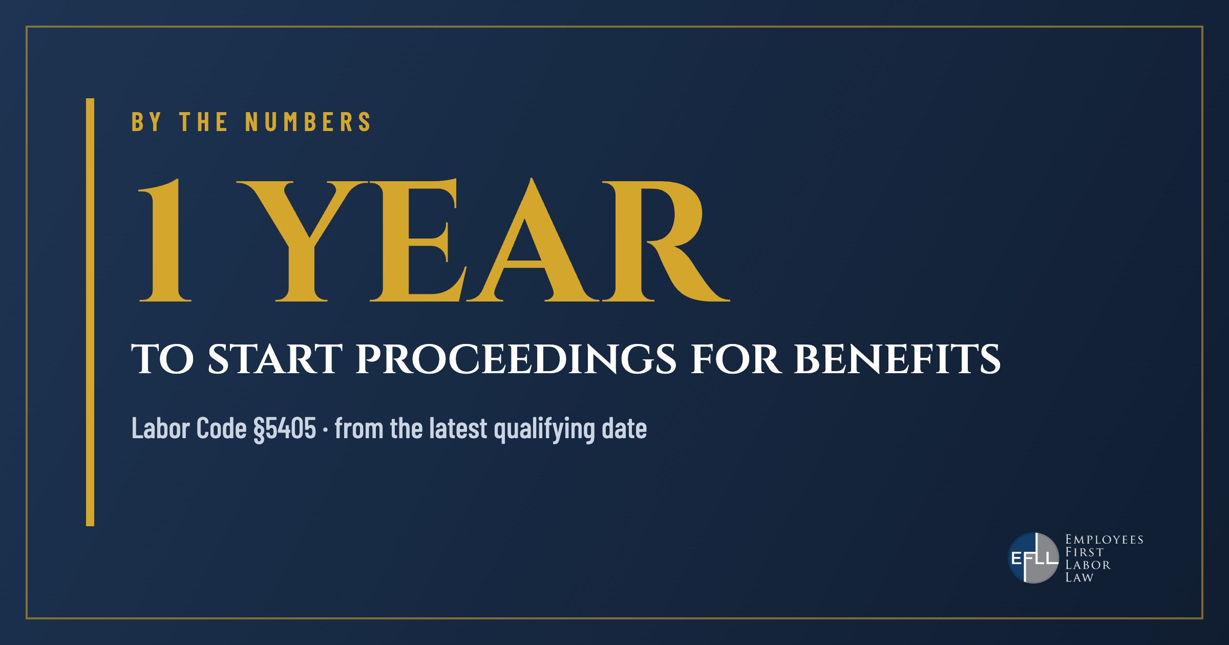 One year deadline to file for workers comp benefits under Labor Code 5405
