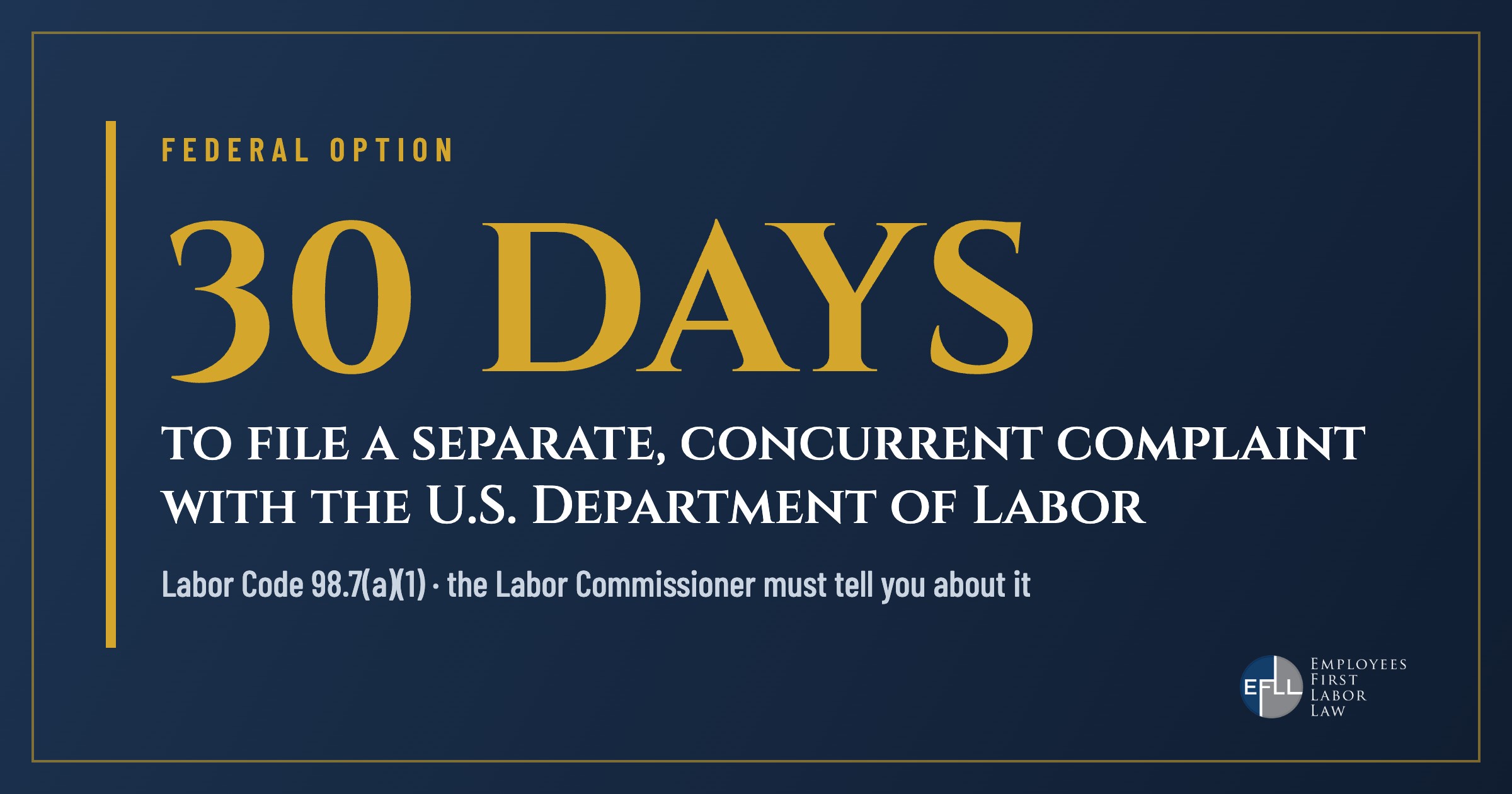 Thirty days to file a concurrent federal safety retaliation complaint