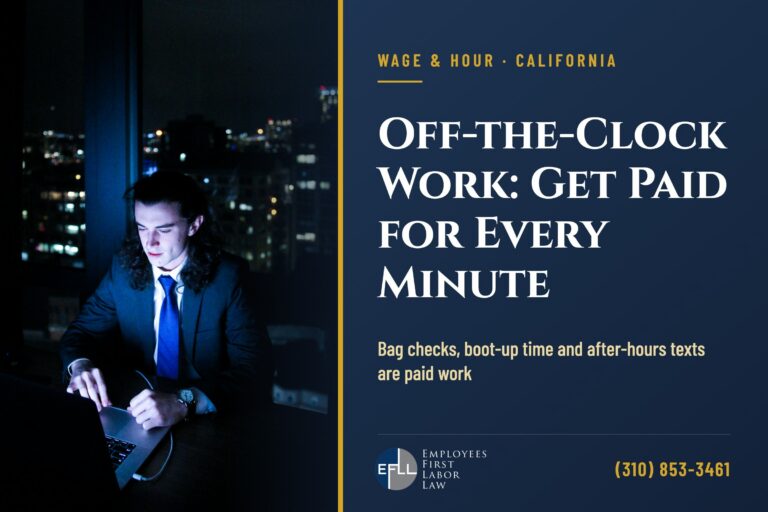 Off-the-clock work in California