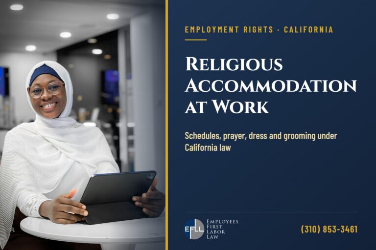 Religious accommodation at work in California