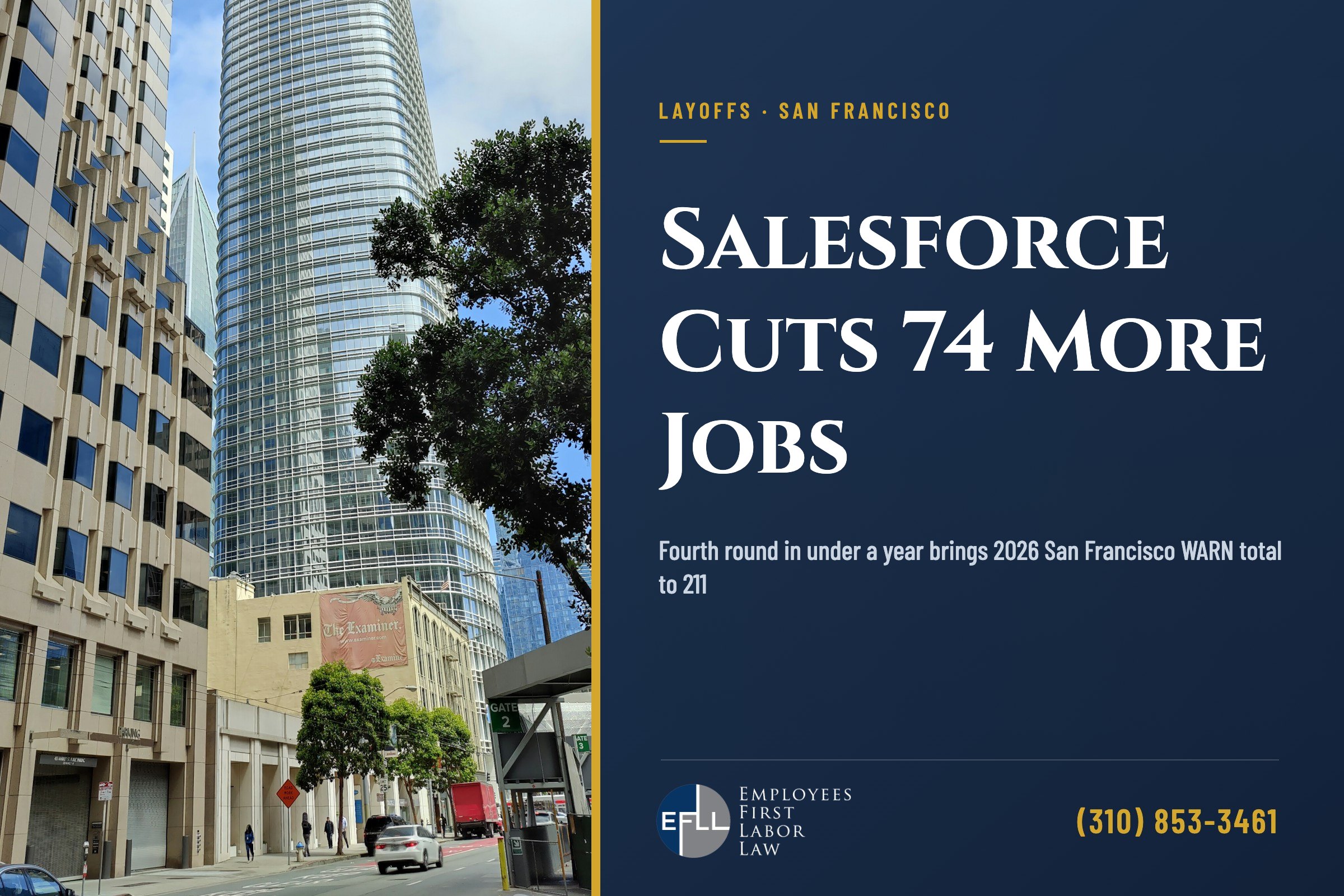 Salesforce Tower rising over a downtown San Francisco street