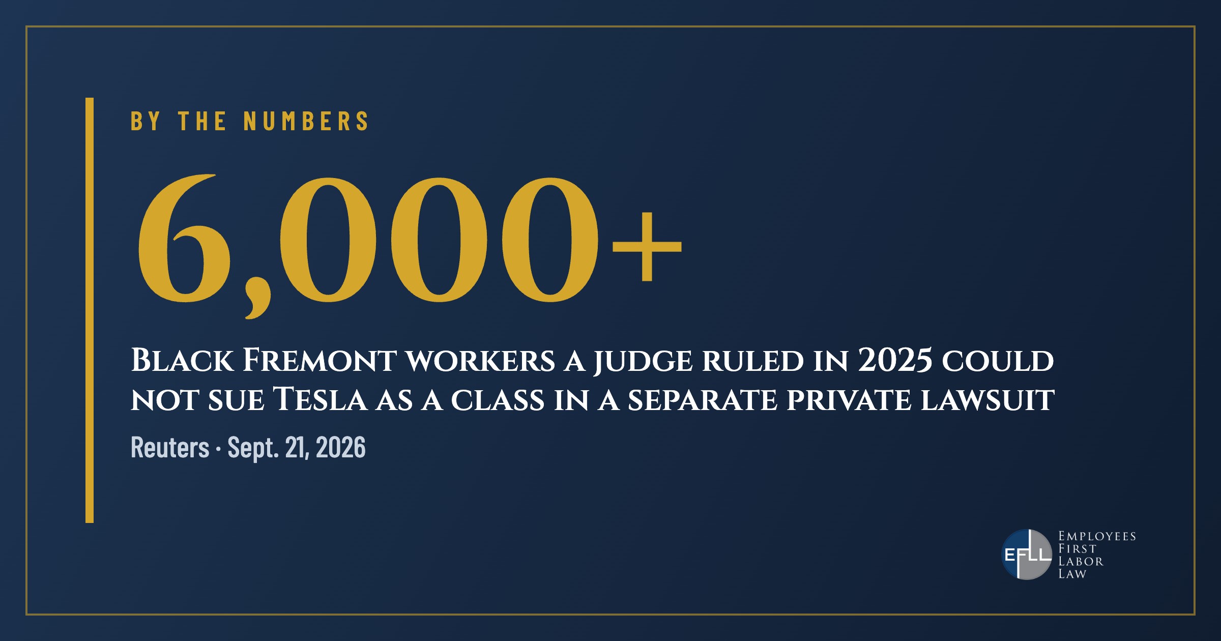 More than 6,000 Black workers in a separate class lawsuit against Tesla
