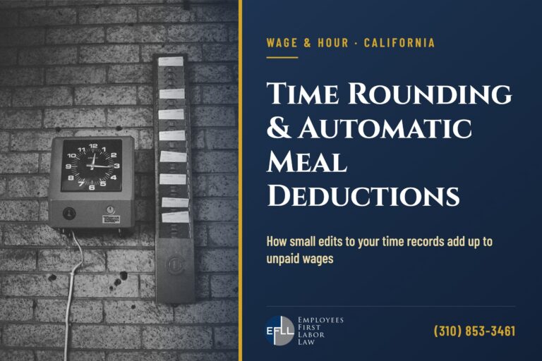 Time rounding and automatic meal deductions in California