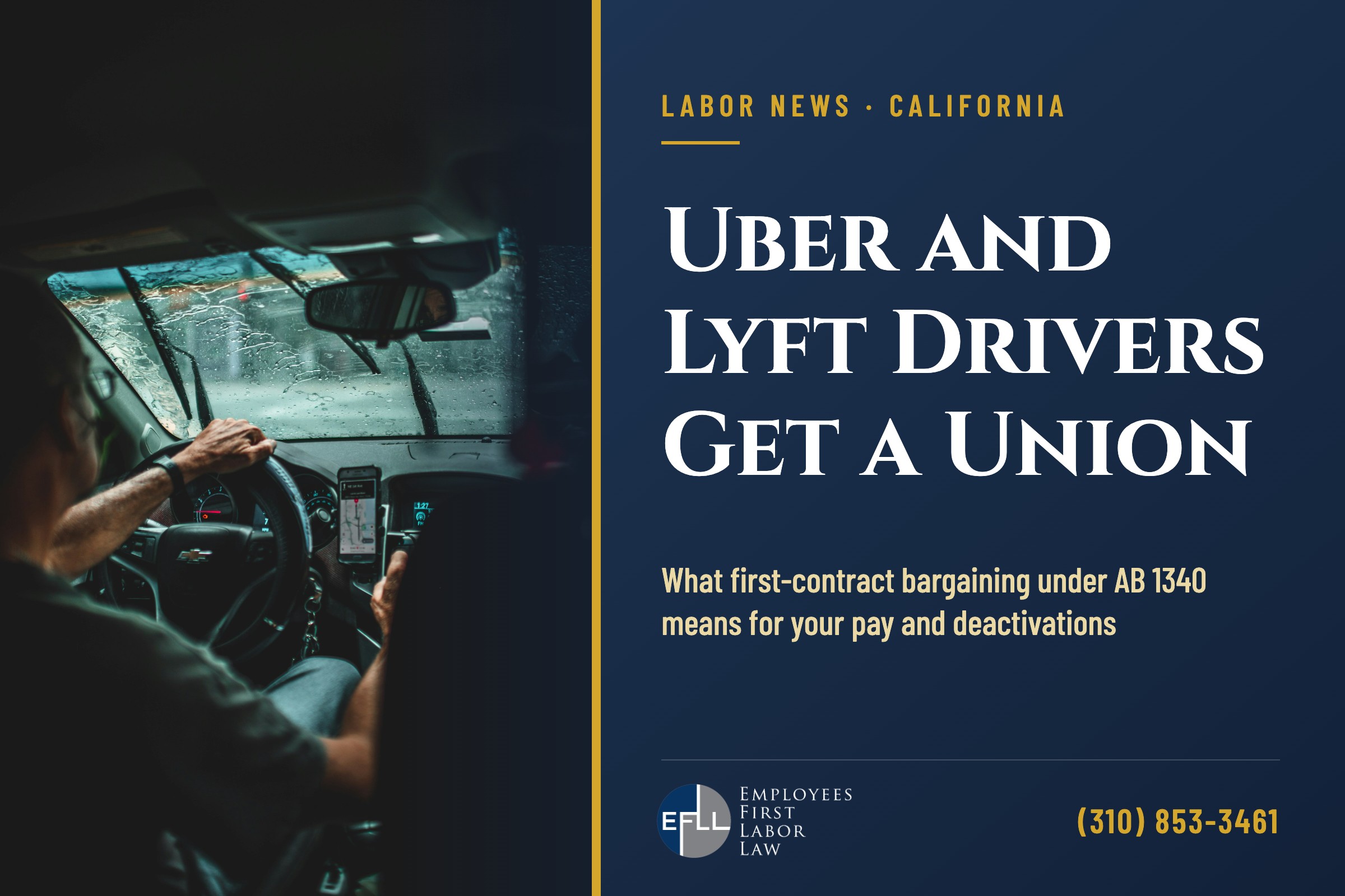 Rideshare driver at night with a phone navigation app on the dashboard