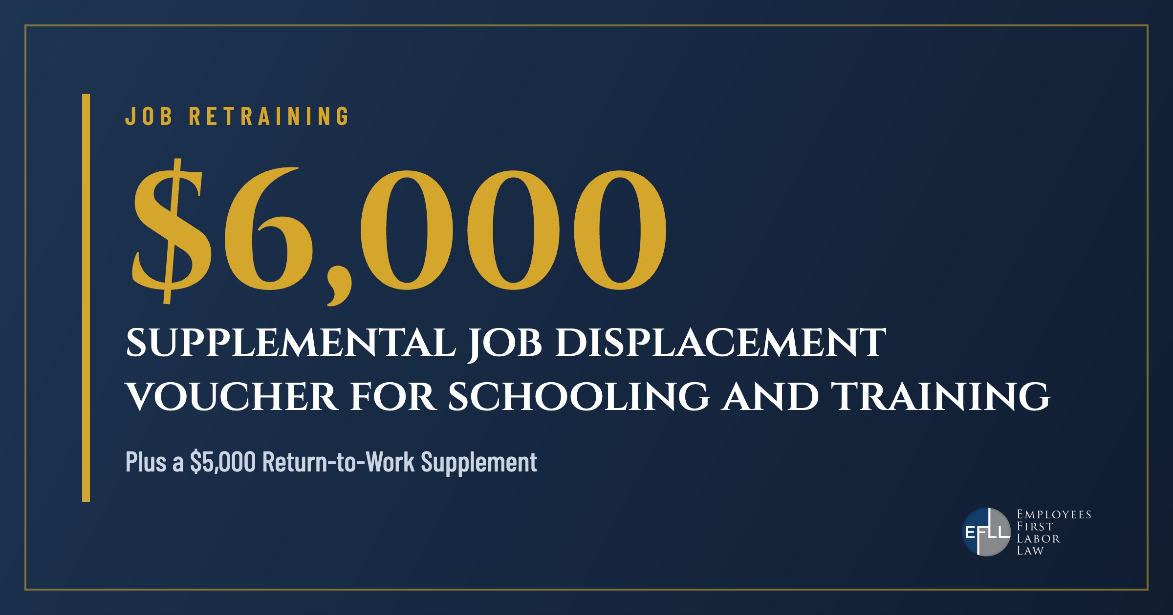 6,000 dollar supplemental job displacement voucher
