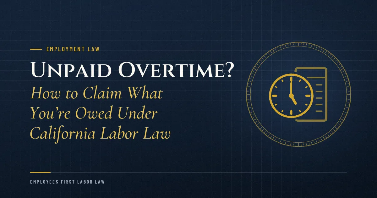 Unpaid Overtime? How to Claim What You’re Owed Under California Labor Law