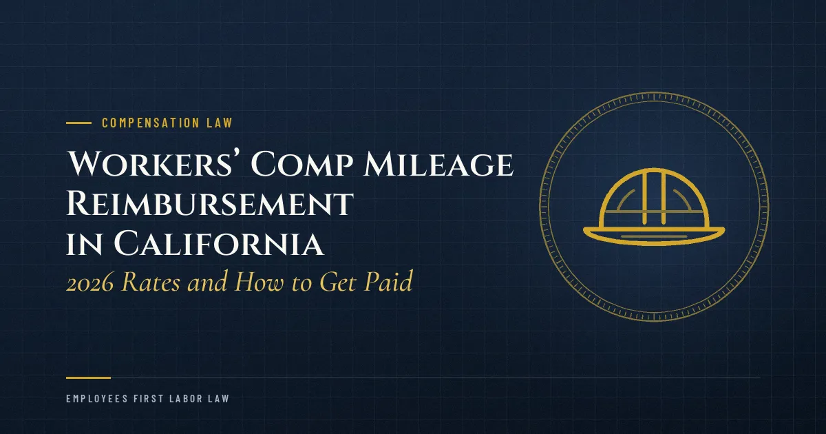 Workers’ Comp Mileage Reimbursement in California: 2026 Rates and How to Get Paid
