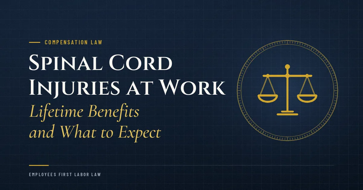 Spinal Cord Injuries at Work: Lifetime Benefits and What to Expect