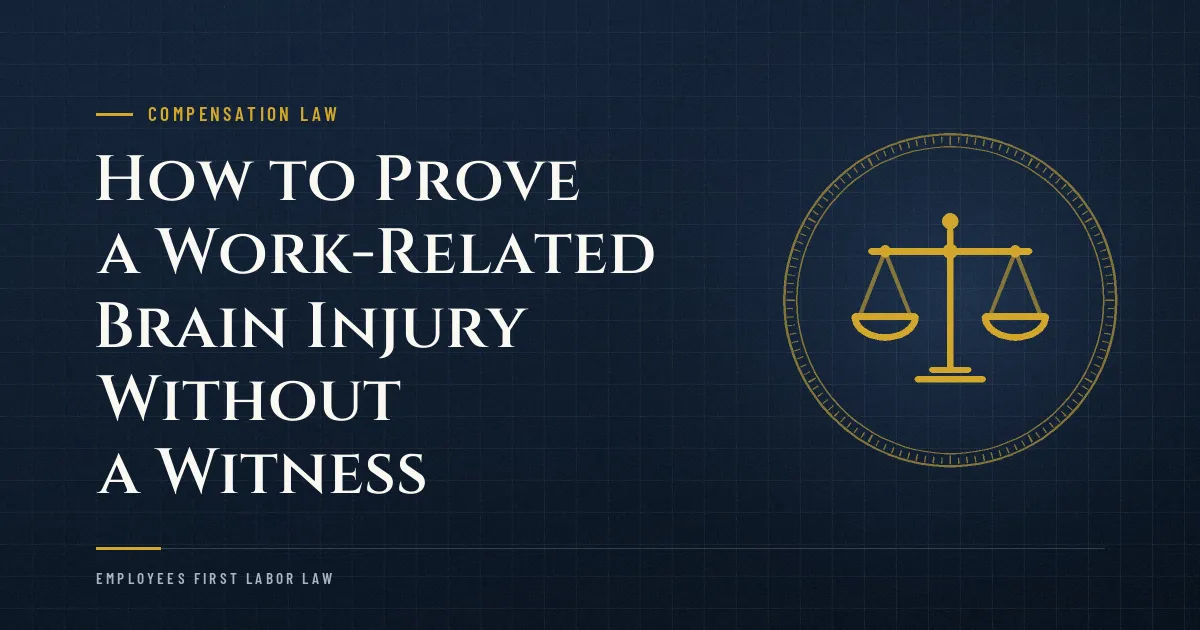 How to Prove a Work-Related Brain Injury Without a Witness