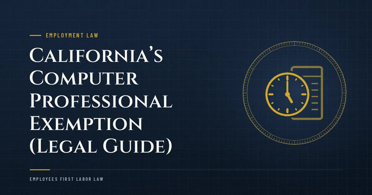 California’s Computer Professional Exemption (Legal Guide)