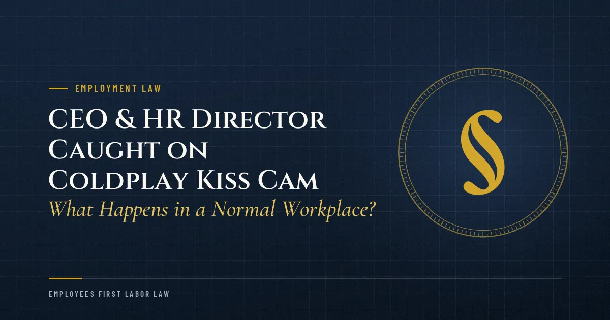 CEO & HR Director Caught on Coldplay Kiss Cam: What Happens in a Normal Workplace?