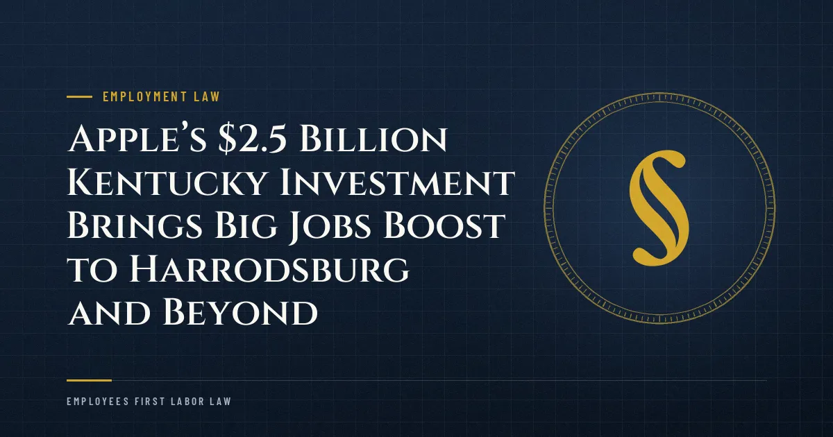Apple’s $2.5 Billion Kentucky Investment Brings Big Jobs Boost to Harrodsburg and Beyond