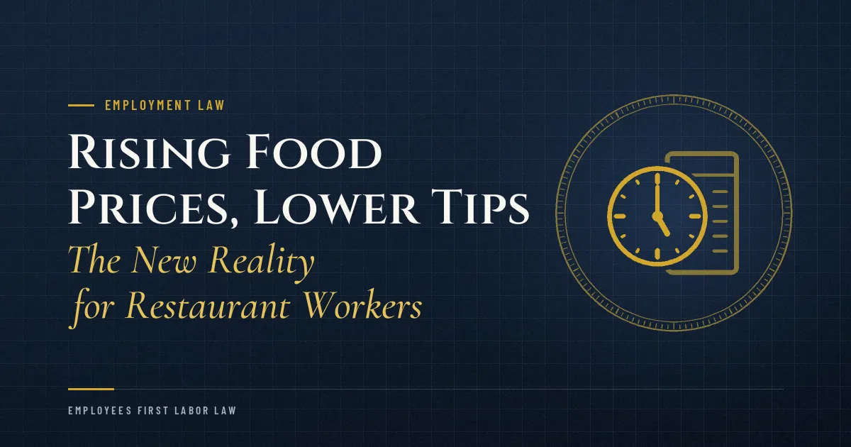Rising Food Prices, Lower Tips: The New Reality for Restaurant Workers
