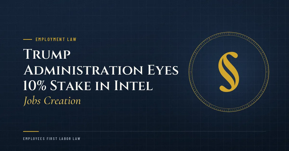 Trump Administration Eyes 10% Stake in Intel: Jobs Creation