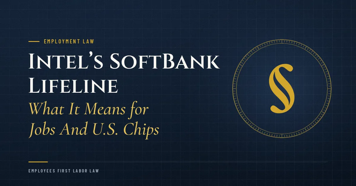 Intel’s SoftBank Lifeline: What It Means for Jobs And U.S. Chips