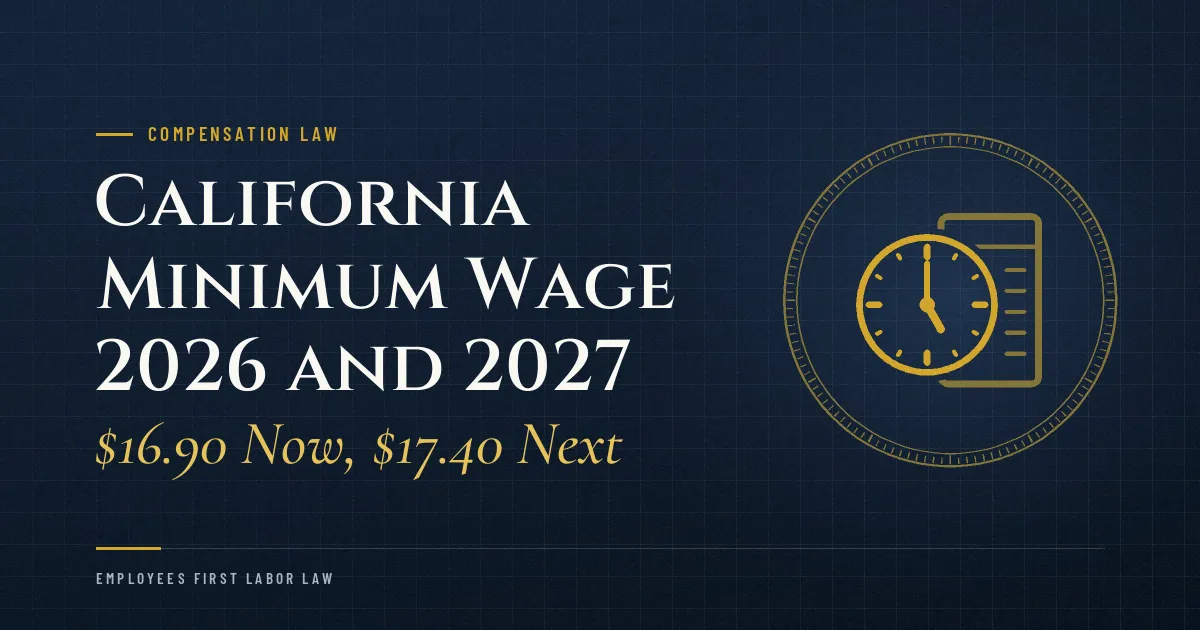 California Minimum Wage 2026 and 2027: $16.90 Now, $17.40 Next