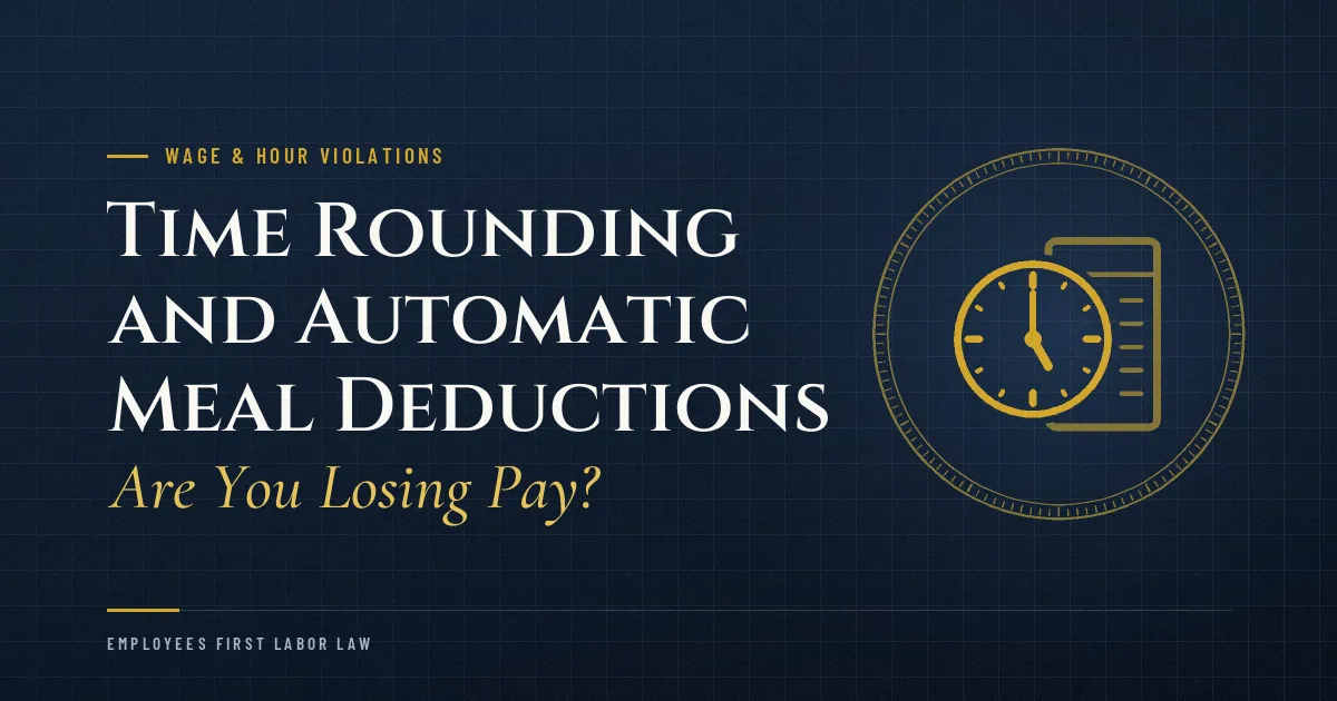 Time Rounding and Automatic Meal Deductions: Are You Losing Pay?