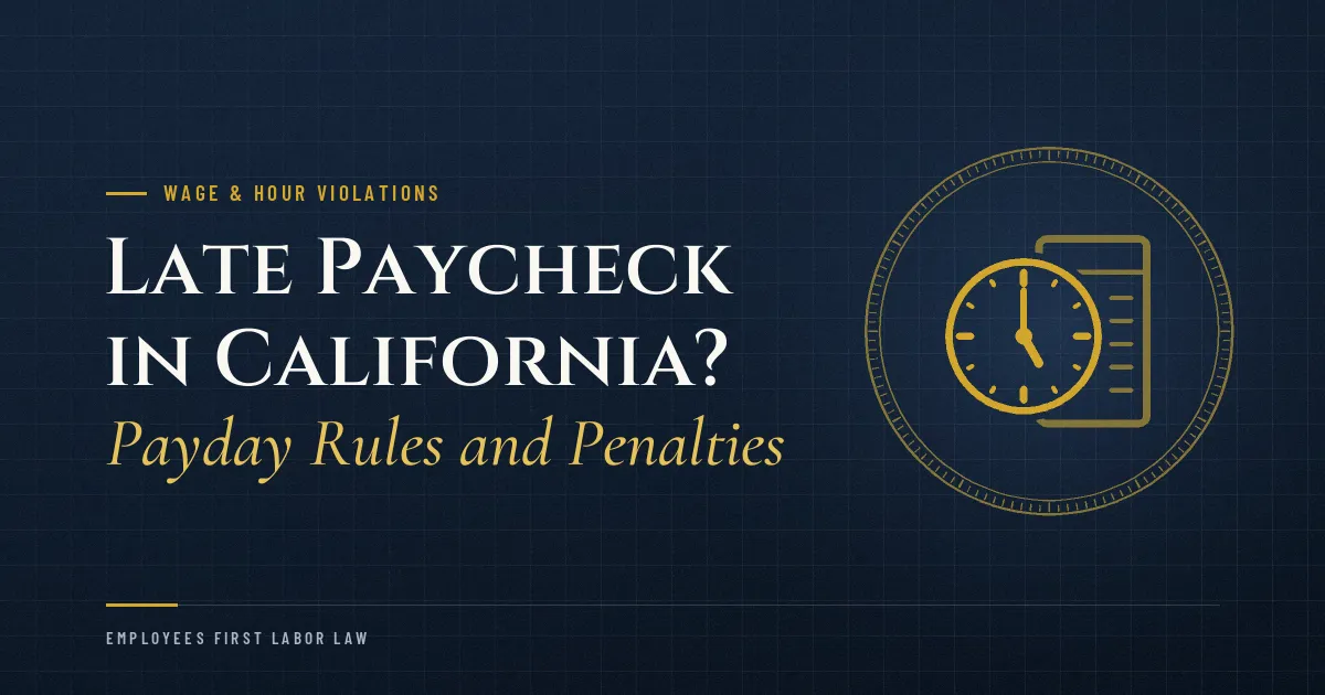 Late Paycheck in California? Payday Rules and Penalties
