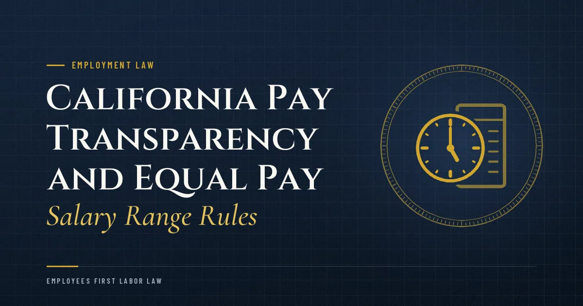 California Pay Transparency and Equal Pay: Salary Range Rules