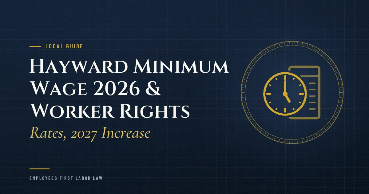 Hayward Minimum Wage 2026 & Worker Rights: Rates, 2027 Increase