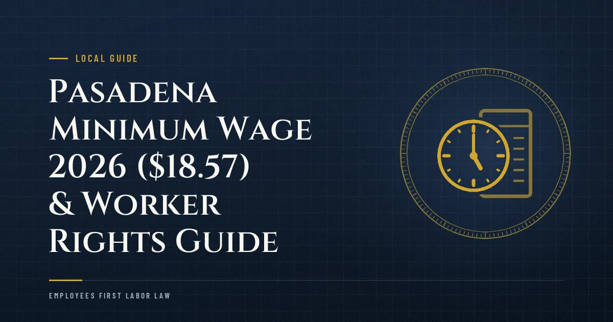 Pasadena Minimum Wage 2026 ($18.57) & Worker Rights Guide