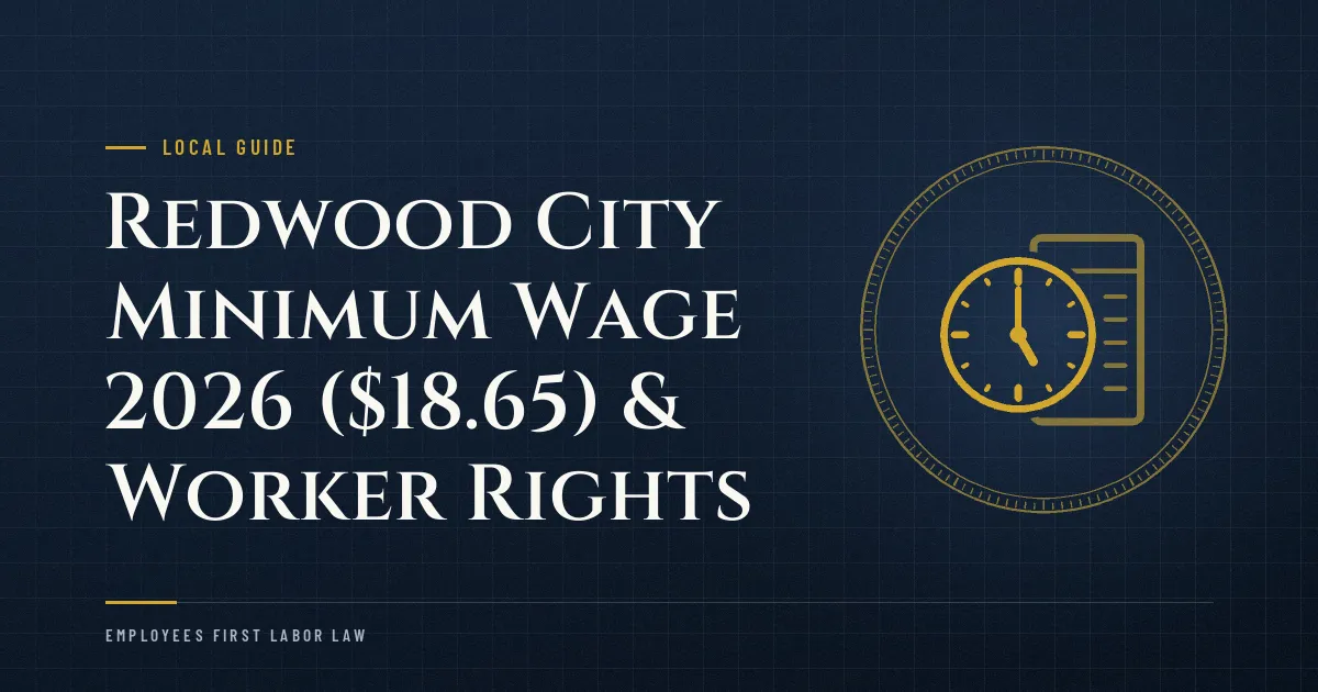 Redwood City Minimum Wage 2026 ($18.65) & Worker Rights