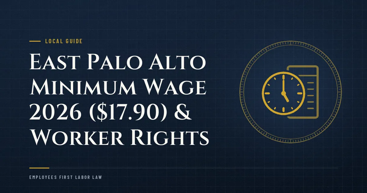 East Palo Alto Minimum Wage 2026 ($17.90) & Worker Rights