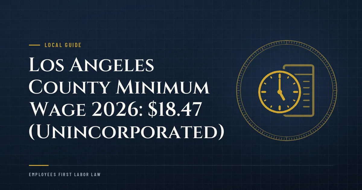 Los Angeles County Minimum Wage 2026: $18.47 (Unincorporated)