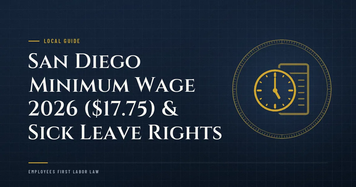 San Diego Minimum Wage 2026 ($17.75) & Sick Leave Rights